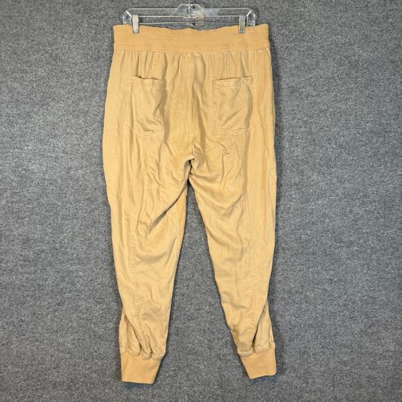 Quince Pants Womens Large Beige Khaki Cargo Joggers Tencel Stretch Flaw - Picture 8 of 13